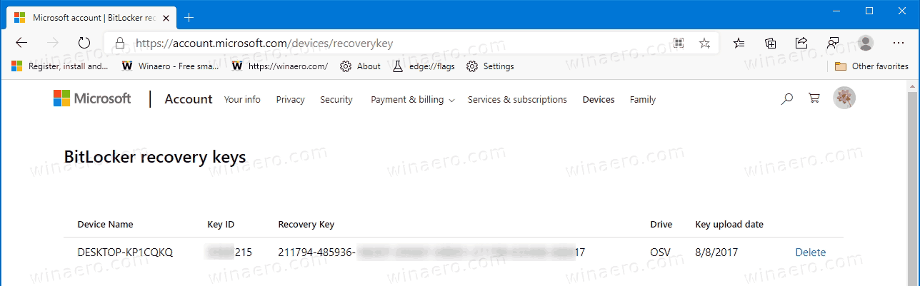 find recovery key bitlocker windows 10